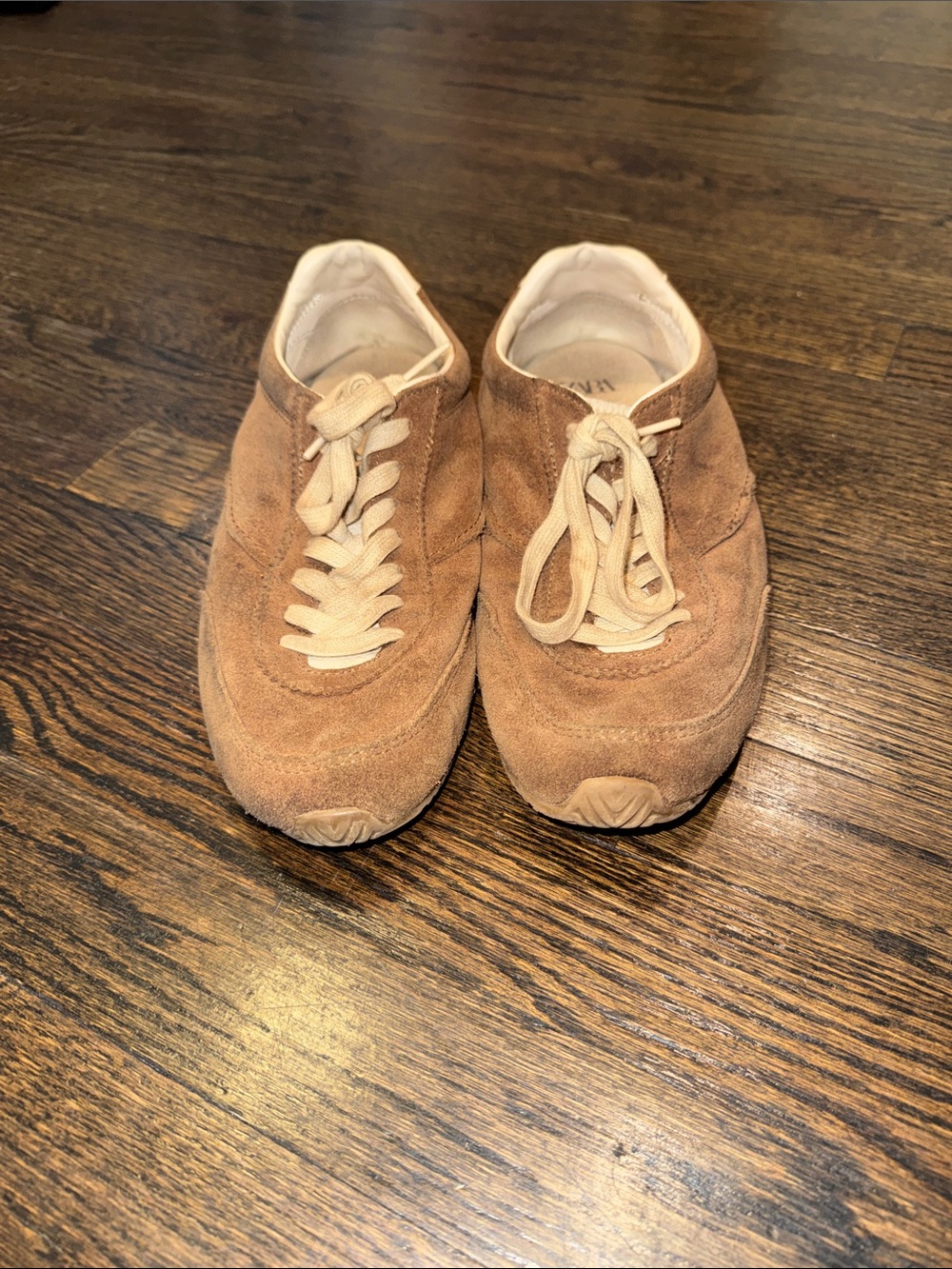 Zara Tan Suede Sneakers